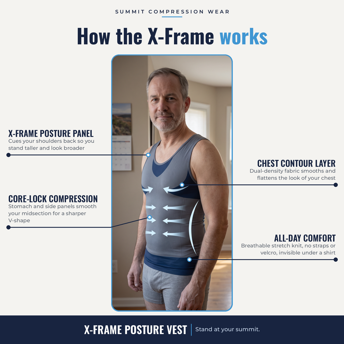 X-Frame Posture Vest β Stand Taller, Look Broader