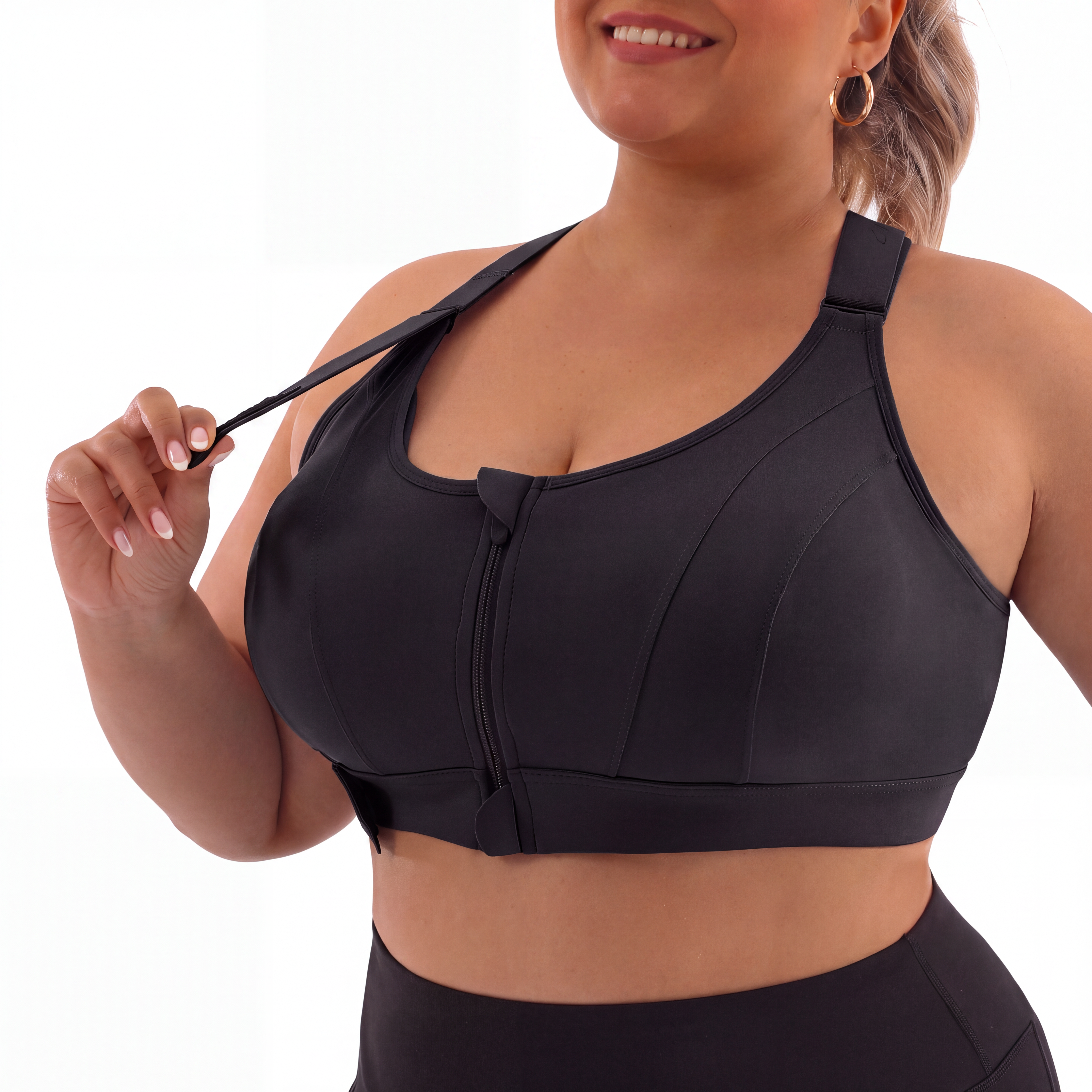 Supportif Zip & Go: Plus Size Full Bust Sports Bra