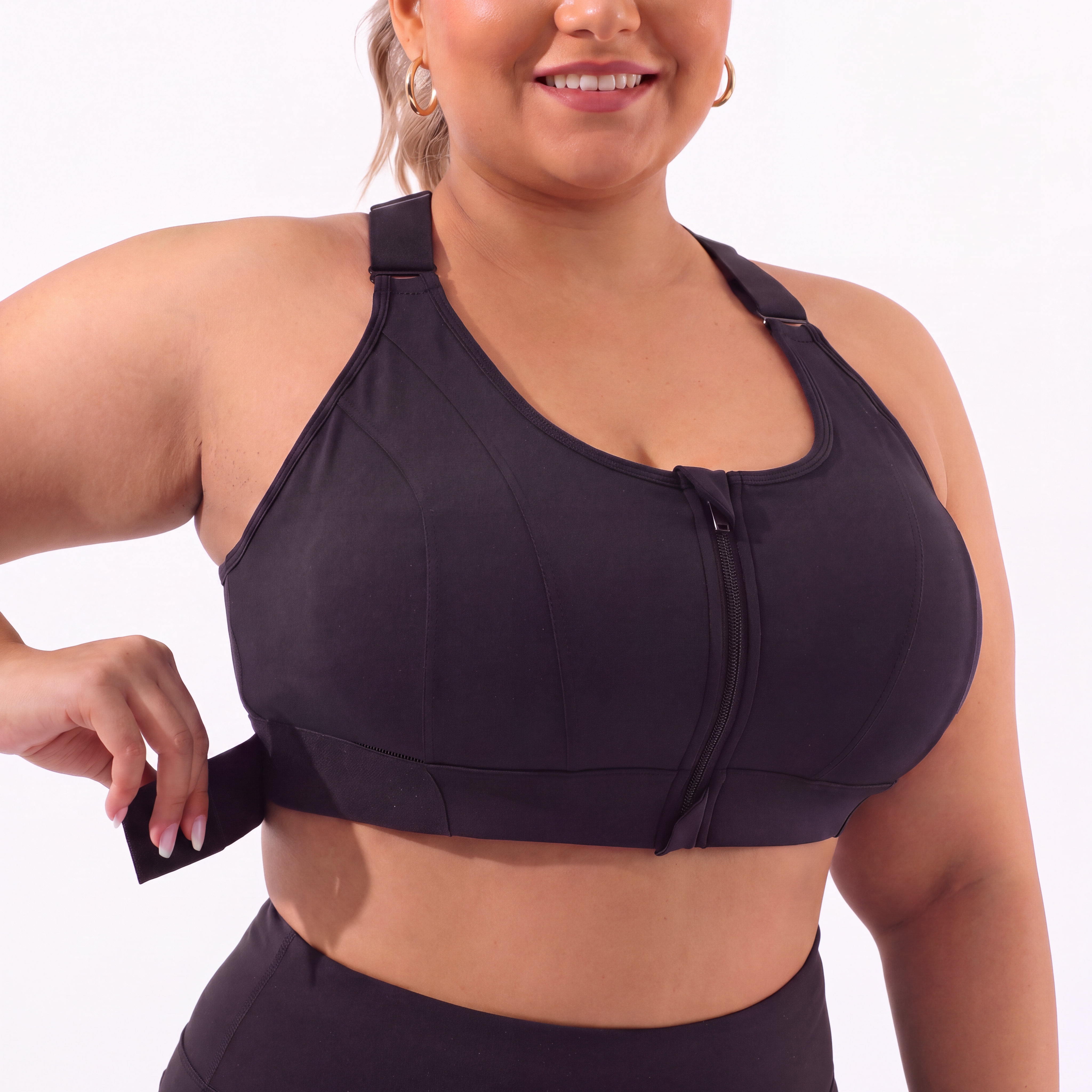 Supportif Zip & Go: Plus Size Full Bust Sports Bra